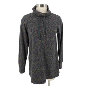 Soft Surroundings Tunic Top Cowl Neck Long Sleeve Shirt Petite Pullover